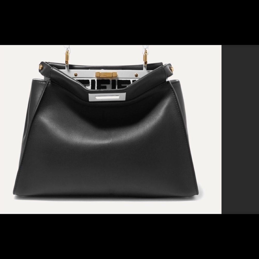 Navy blue Fendi Peekaboo leather purse